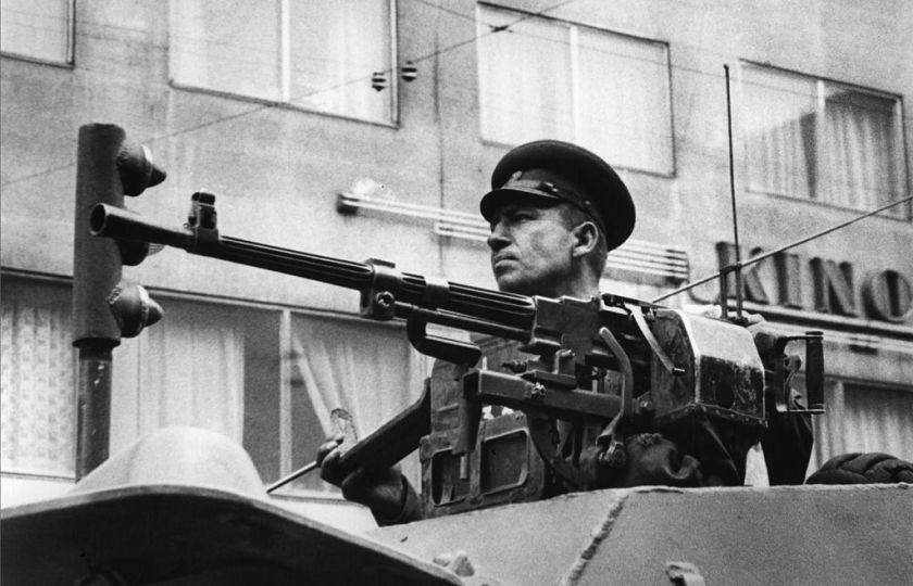 První den okupace: 21.srpen 1968. Foto: František Dostál. CC BY-SA 4.0