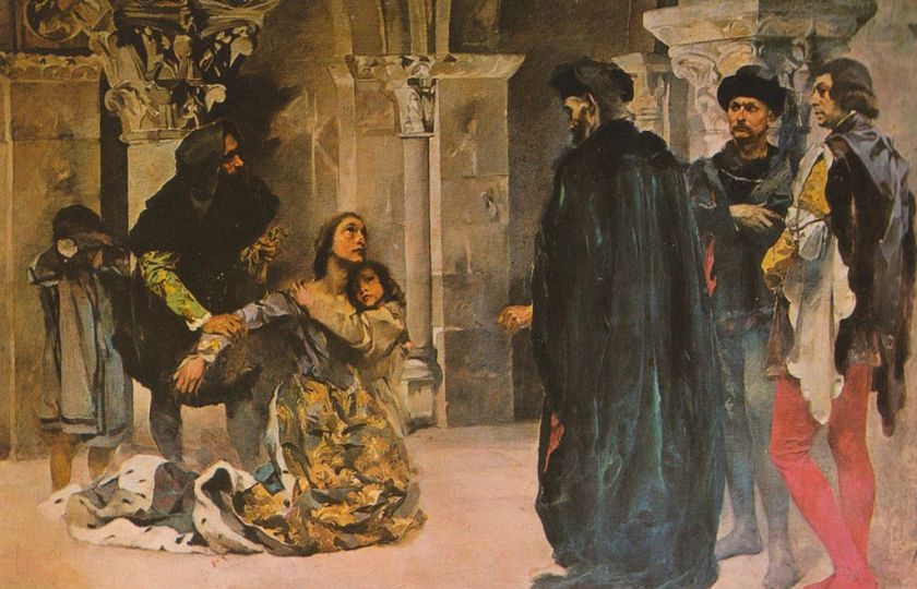 Jeden z podcastů se následky vraždy Inés de Castro, milenky portugalského korunního prince Pedra I. Tento okamžik zachytil na obraze Tragédie Inés de Castro malíř Columbano Bordalo Pinheiro v letech 1901 až 1904.