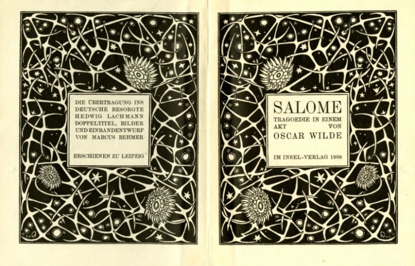 Sousedé v knize: Marcus Behmer (ilustrace), Oscar Wilde: Salome (1908). Reprofoto: MOÚ