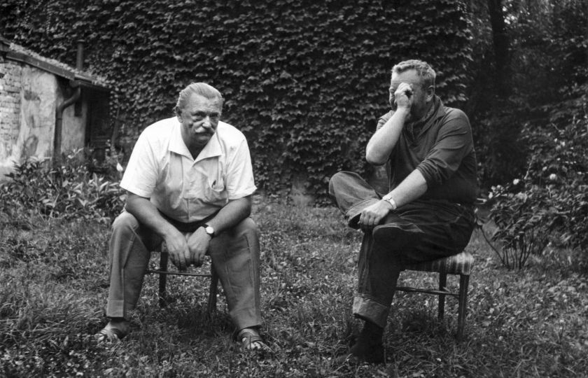 Jiří Trnka (vlevo) a Janem Werichem. Foto: Václav Chochola / Archiv B&M Chochola