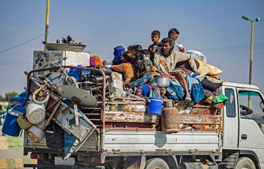 Lidé prchající ze severní Sýrie. Foto: Profimedia