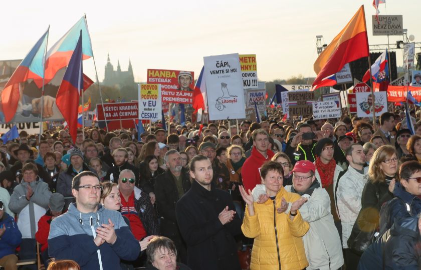 Demonstrace Milionu chvilek v Praze 16. listopadu 2019. Foto: Jakub Poláček / CNC / Profimedia