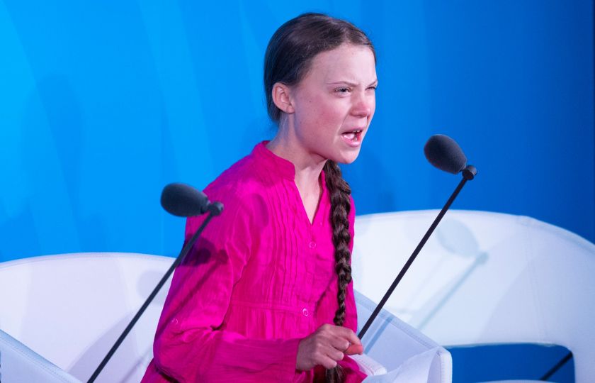 Greta Thunbergová hovoří během summitu OSN o změně klimatu 23. září 2019 v sídle OSN v New Yorku. Foto: Profimedia