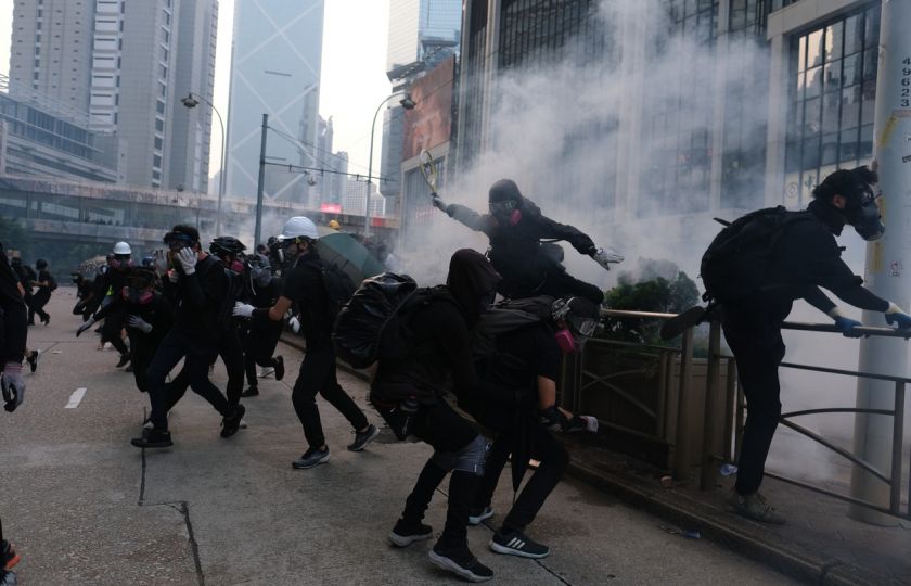 Protesty v Hongkongu 29. září 2019. Foto: Deacon Lui / EYEPRESS / Profimedia.