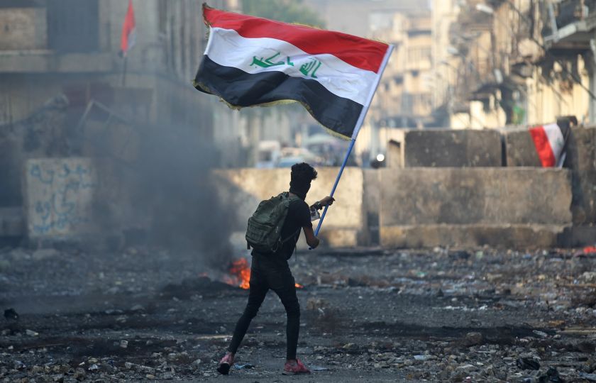 Protivládní protesty v Iráku v listopadu 2019. Foto: Profimedia.