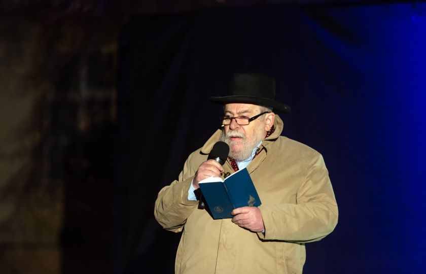 Karol Sidon v březnu 2019 na vzpomínkové akci k 80. letům vypálení synagogy v Olomouci. Foto: Stanislav Heloňa / MAFRA / Profimedia